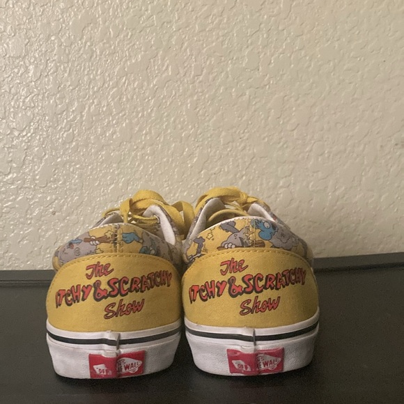 Size 10 itchy and scratchy van’s perfect grip lean lasses sole little stains - Picture 4 of 6